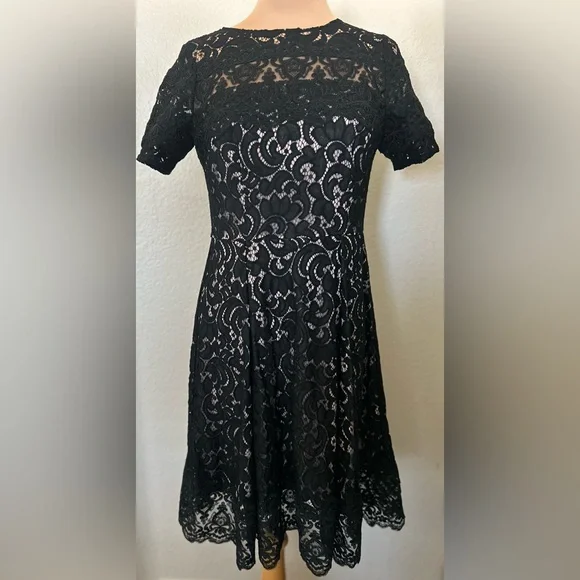 Adrianna Papell | Dresses | Adrianna Papell Black Lace Midi Dress | Poshmark Adrianna Papell | Dresses | Adrianna Papell Black Lace Midi Dress | Poshmark